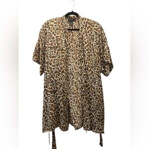 August Silk Vintage Women's Leopard Silk Robe